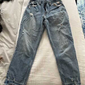 Curve Love high rise mom abercrombie jeans